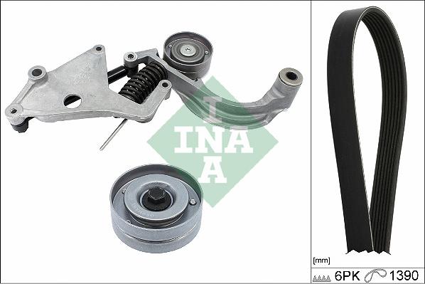 INA 529 0457 10 - Kanallı V kayışı seti parts5.com