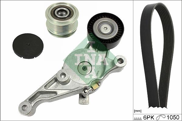 INA 529 0469 20 - Set curea transmisie cu caneluri parts5.com