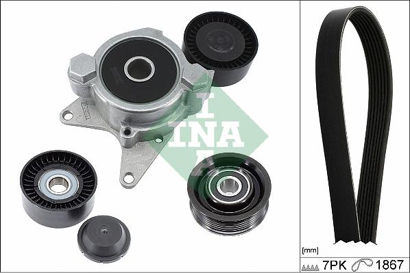 INA 529 0401 10 - Hosszbordás szíj készlet parts5.com