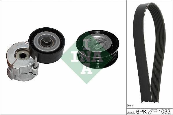 INA 529 0418 10 - Set curea transmisie cu caneluri parts5.com