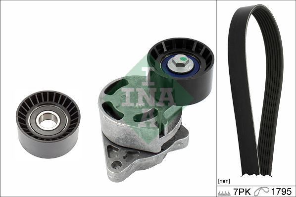 INA 529 0434 10 - Hosszbordás szíj készlet parts5.com