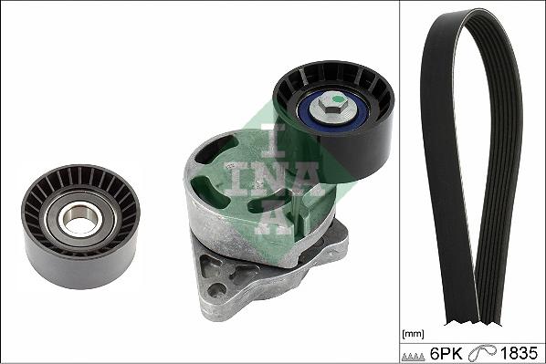 INA 529 0436 10 - Hosszbordás szíj készlet parts5.com