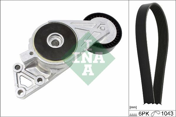 INA 529 0429 10 - Set curea transmisie cu caneluri parts5.com