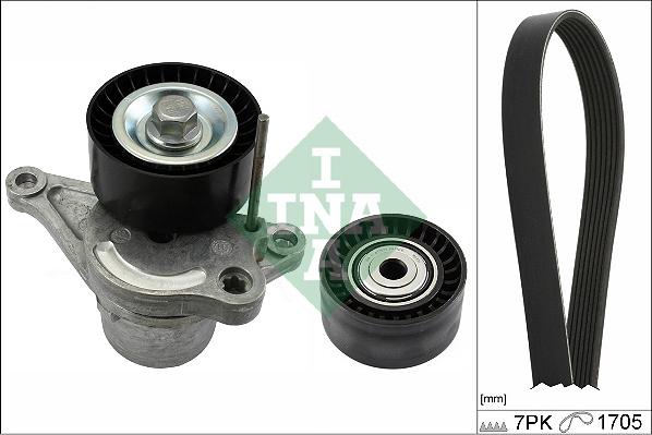 INA 529 0423 10 - Garnitura klinastog rebrastog kaiša parts5.com