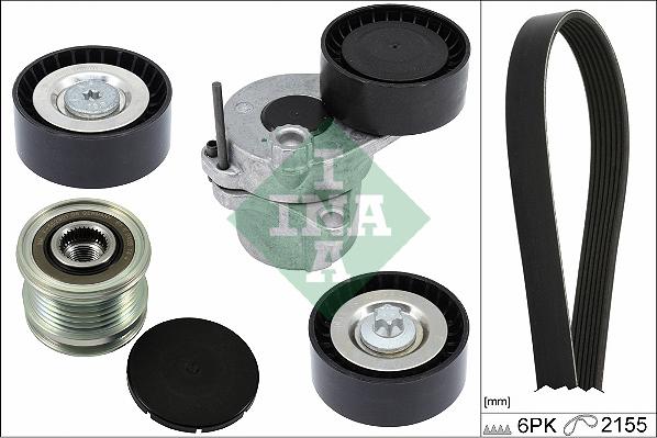 INA 529 0479 20 - Garnitura klinastog rebrastog kaiša parts5.com