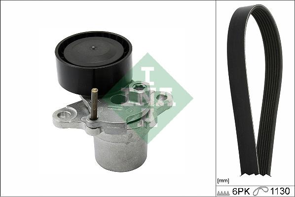 INA 529 0476 10 - Set curea transmisie cu caneluri parts5.com