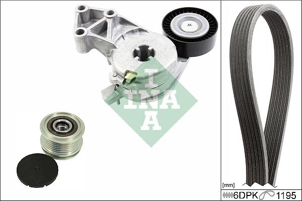 INA 529 0470 20 - V-Ribbed Belt Set parts5.com