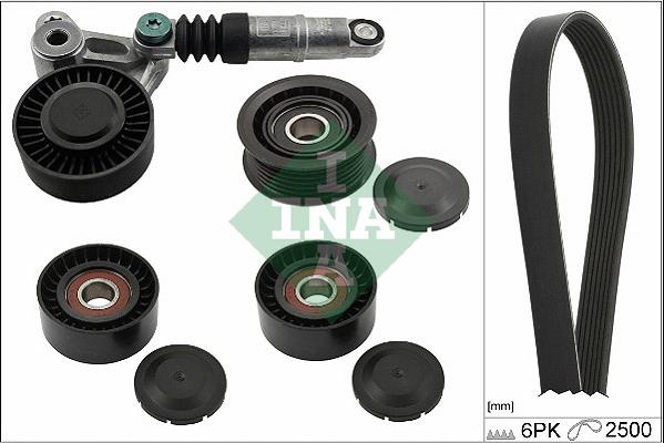 INA 529 0472 10 - Kanallı V kayışı seti parts5.com