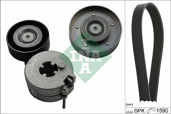 INA 529 0500 10 - Set curea transmisie cu caneluri parts5.com