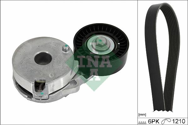 INA 529 0512 10 - Set curea transmisie cu caneluri parts5.com