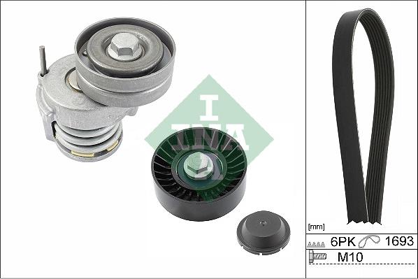 INA 529 0534 10 - Hosszbordás szíj készlet parts5.com