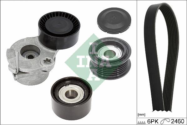 INA 529 0538 10 - V-Ribbed Belt Set parts5.com