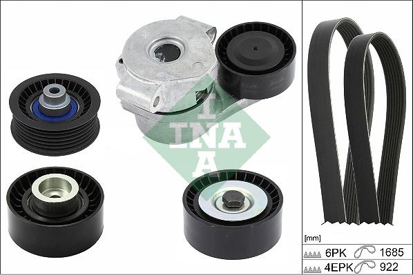 INA 529 0526 10 - V-Ribbed Belt Set parts5.com