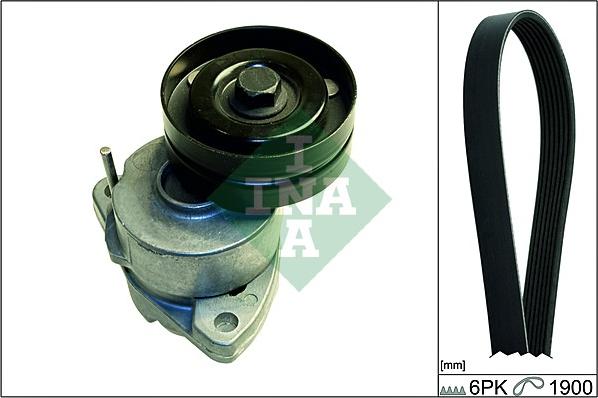 INA 529 0091 10 - Hosszbordás szíj készlet parts5.com