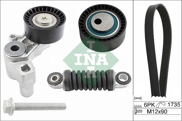 INA 529 0097 10 - Set curea transmisie cu caneluri parts5.com