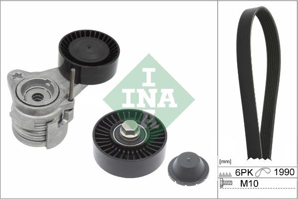 INA 529 0043 10 - Hosszbordás szíj készlet parts5.com