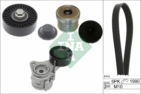 INA 529 0043 20 - Set curea transmisie cu caneluri parts5.com