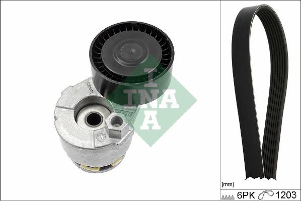 INA 529 0009 10 - Hosszbordás szíj készlet parts5.com