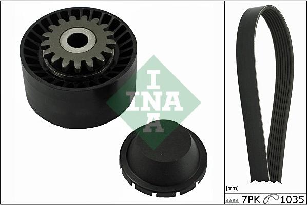 INA 529 0016 10 - Kanallı V kayışı seti parts5.com