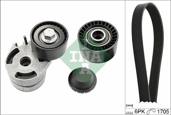 INA 529 0012 10 - Set curea transmisie cu caneluri parts5.com