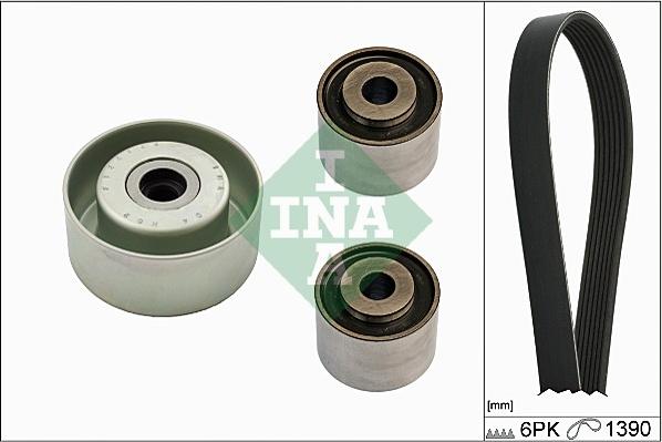 INA 529 0157 10 - Kanallı V kayışı seti parts5.com