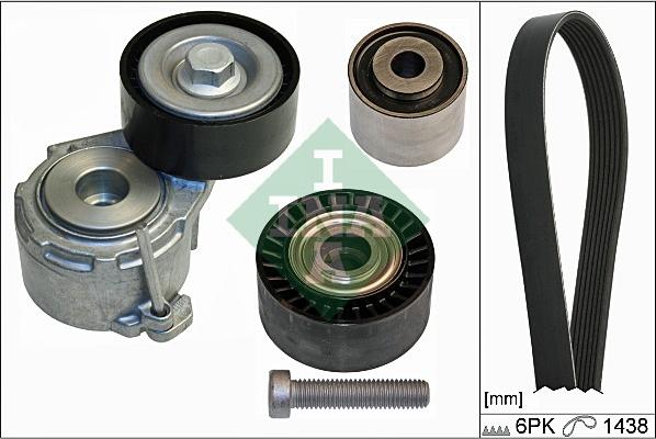 INA 529 0107 10 - Поликлиновый ременный комплект parts5.com