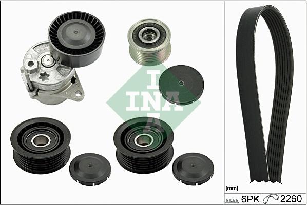 INA 529 0115 20 - Kanallı V kayışı seti parts5.com