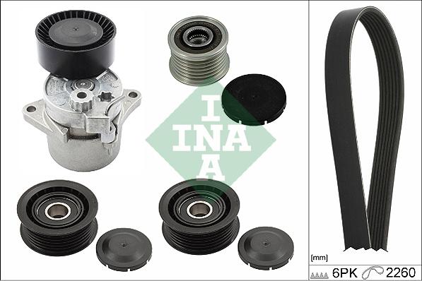 INA 529 0115 23 - Hosszbordás szíj készlet parts5.com