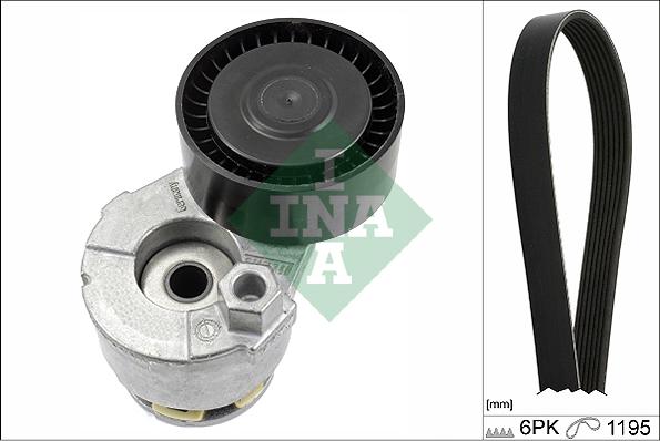 INA 529 0117 10 - Set curea transmisie cu caneluri parts5.com