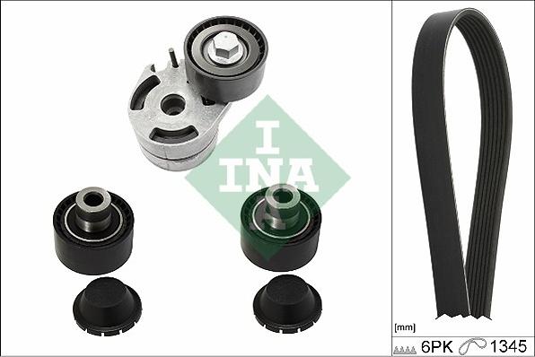 INA 529 0186 10 - Hosszbordás szíj készlet parts5.com