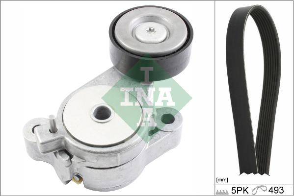 INA 529 0340 10 - Hosszbordás szíj készlet parts5.com