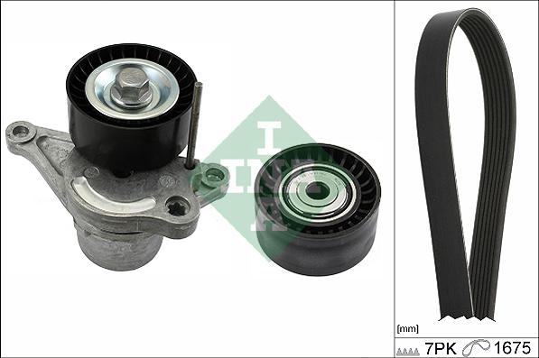 INA 529 0355 10 - Garnitura klinastog rebrastog kaiša parts5.com