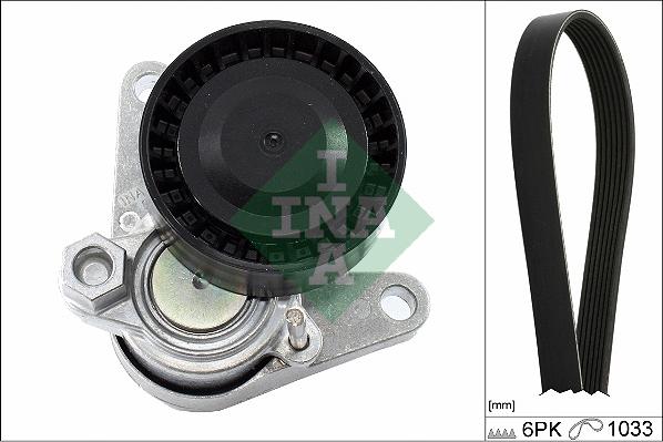 INA 529 0367 10 - Hosszbordás szíj készlet parts5.com