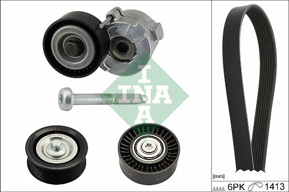 INA 529 0304 10 - Set curea transmisie cu caneluri parts5.com