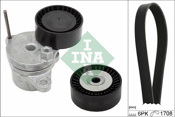 INA 529 0310 10 - Set curea transmisie cu caneluri parts5.com