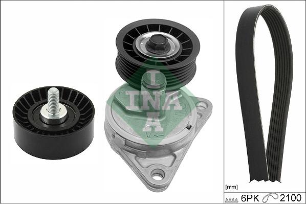 INA 529 0385 10 - V-Ribbed Belt Set parts5.com