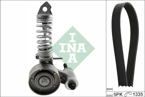 INA 529 0336 10 - Kanallı V kayışı seti parts5.com