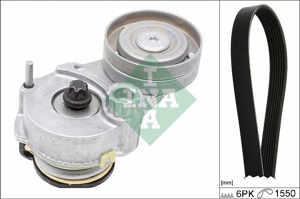 INA 529 0328 10 - Set curea transmisie cu caneluri parts5.com