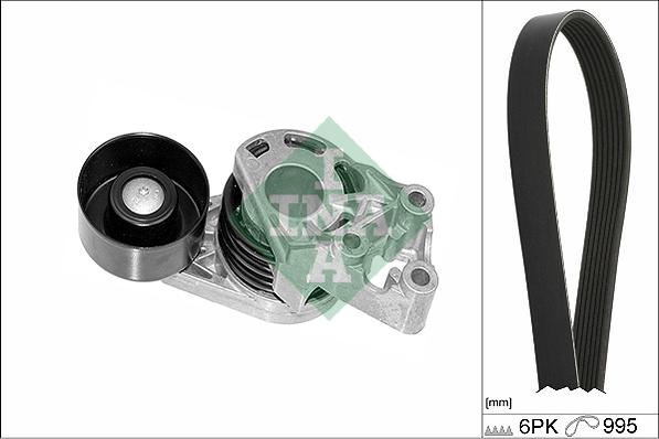 INA 529 0378 10 - Set curea transmisie cu caneluri parts5.com