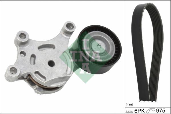 INA 529 0261 10 - Hosszbordás szíj készlet parts5.com