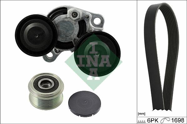 INA 529 0206 20 - Set curea transmisie cu caneluri parts5.com