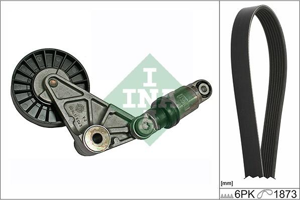 INA 529 0201 10 - Garnitura klinastog rebrastog kaiša parts5.com