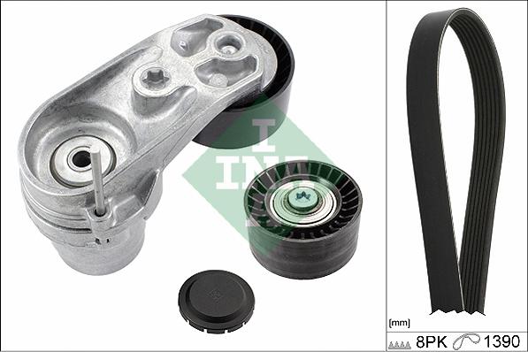 INA 529 0210 10 - Set curea transmisie cu caneluri parts5.com