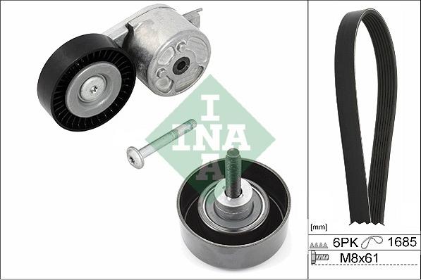 INA 529 0218 10 - V-Ribbed Belt Set parts5.com