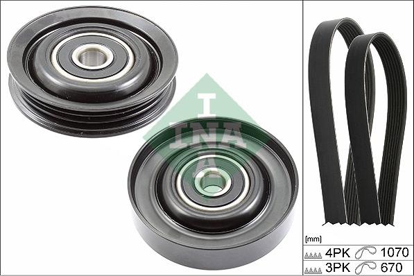 INA 529 0228 10 - Set curea transmisie cu caneluri parts5.com