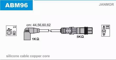 Janmor ABM96 - Juego de cables de encendido parts5.com