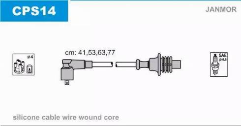 Janmor CPS14 - Komplet kablova za paljenje parts5.com