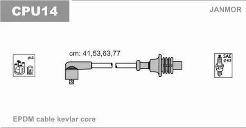 Janmor CPU14 - Komplet kablova za paljenje parts5.com