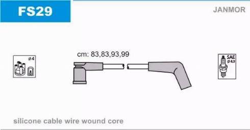 Janmor FS29 - Ignition Cable Kit parts5.com