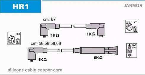 Janmor HR1 - Ignition Cable Kit parts5.com